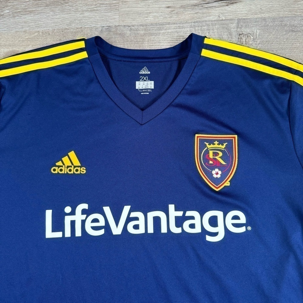 Real Salt Lake Adidas MLS Soccer Jersey
Navy blue red yellow white 
 XXL 25x32 - Picture 4 of 6